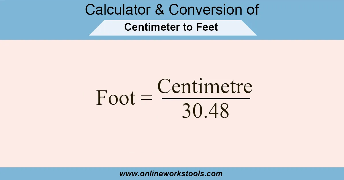 Cm to Feet Calculator