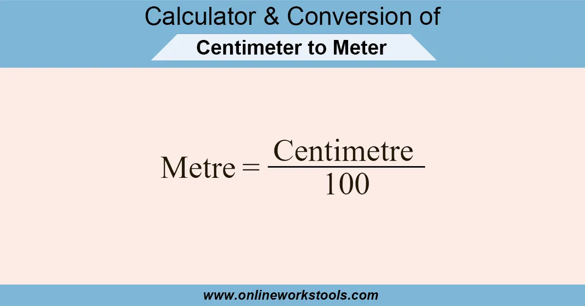 cm to meters calculator