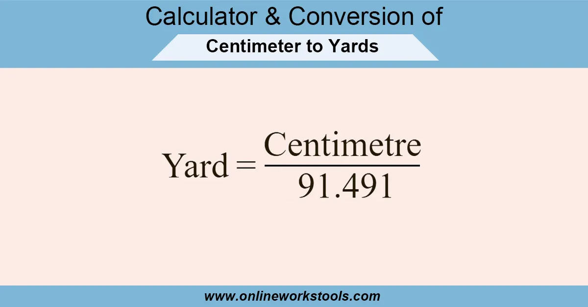 Cm to Yards Calculator