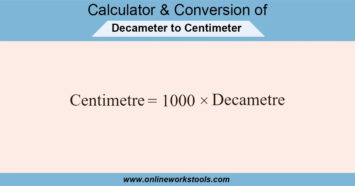 dam to cm Calculator