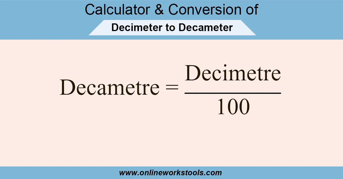 Decimeter to Decameter Calculator