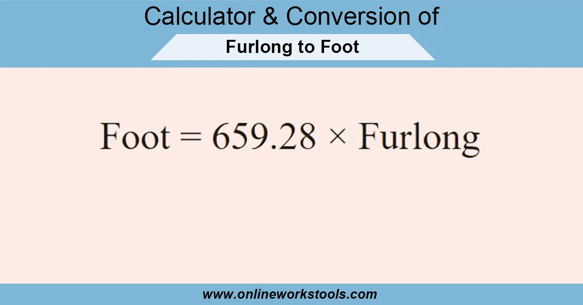 Furlong to Foot Calculator