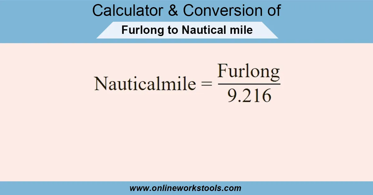 Furlong to Nautical mile Calculator