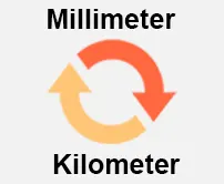 Millimeter to Kilometer Calcultor
